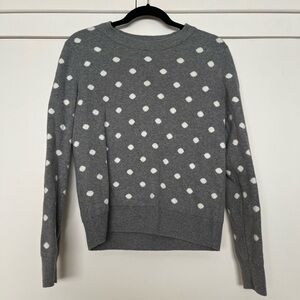 GAP Gray and White Polka Dot Sweater